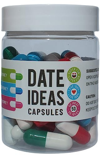 INFMETRY Valentines Day Gifts For Her Him Date Night Ideas Capsules In A Bottle (50pcs) -Boyfriend Girlfriend Wife Husband Newlyweds, Funny Bridal Shower Registry Wedding Gifts For Women Men