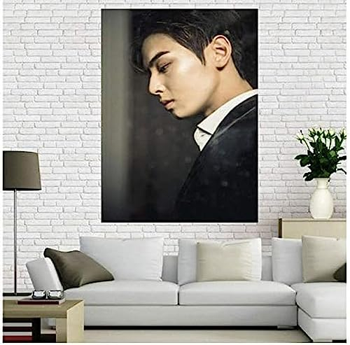 Poster Cha Eunwoo Sänger Schauspieler Star Poster Porträt Bilder Poster Und Drucke Kunst Wand Leinwand Malerei Home Decor 50X70Cm Kein Rahmen