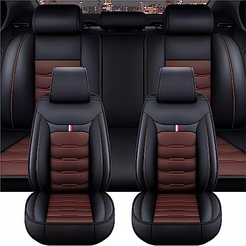 XENITE Autositzbezüge für Mercedes Benz A-Class A160 W169 A150 W169 A170 W169 A170, Custom Car Seat Cover Sets Full Set Sitzbezüge Sitzbezug Auto Zubehör Innenraum,BlackCoffee