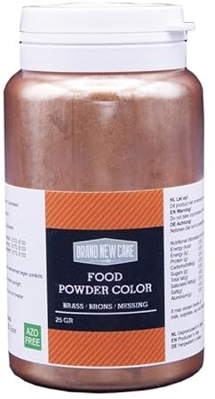 BrandNewCake® Polvo de Color Perla Bronce 25gr - Colorante Alimentario Comestible para Masa Grasa - Ideal para Repostería