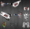 MXP Grafik-Set für Dirt Bike, kompatibel mit Husqvarna 701 Supermoto Enduro 2015 2016 2017 2018 2019 2020 2021 2022 2023 Husqvarna 701 Supermoto Enduro Aufkleber