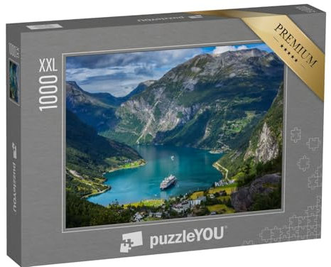 Puzzle 1000 Teile XXL „Beeindruckender Geirangerfjord, Norwegen“ – aus der Puzzle-Kollektion Fjorde, Skandinavien