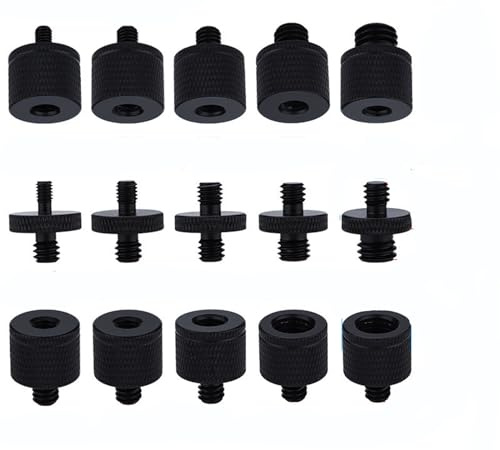 KASINshooting Kit de montaje adaptador de trípode de liberación rápida para micrófono de cámara, zapata caliente de 1/4 a 3/8 M5 M6 M8 macho hembra rosca de conversión tornillos serie Set para Go Pro