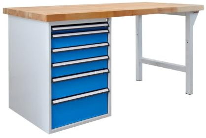 Steinbock Werkbank 6 Schubladen | 150x85x75 cm | 500 kg