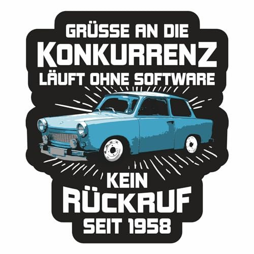 Spaß Kostet Aufkleber Grüsse an die Konkurrenz Wetterfest Sticker außen PVC