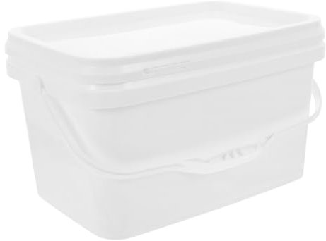 Cabilock Cubo de Pintura Portátil de 3 L con Tapa de Pp para Mejoras del Hogar