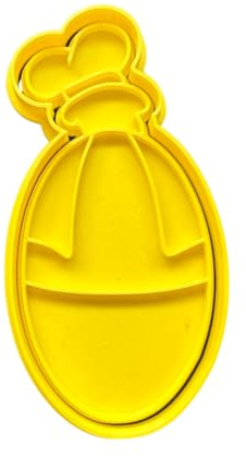 The Cookie Cutter Hub Osterei mit Ohren Ausstechform und passender Prägung für Plätzchen Kekse Ton Backen Dekoration