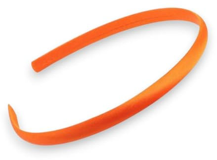 Generic Serre-tête fin recouvert de satin uni dans différentes nuances Orange 1 cm