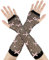Guantes Rejilla Niña,Guantes De Redecilla Largos,Guantes Negros,Guantes De Rejilla Negro,Guantes De Malla Sin Dedos,Guantes De Cosplay,Halloween Guantes,Lazo Violeta Claro Con Piedras De Strass 1 Par