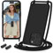 Sebor Handykette für iPhone 15 Pro Hülle mit Band, Necklace Silikon Handyhülle mit Kette für zum Umhängen mit Abnehmbar Kordel Schutzhülle für iPhone 15 Pro 6,1, Schwarz