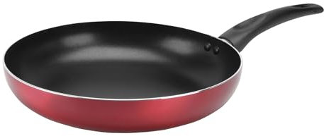 Sitram 711901 Poêle en Aluminium pressé CHERRY Ø 28 cm - Revêtement anti-adhésif - Coloris Rouge métallisé - Tous feux dont induction