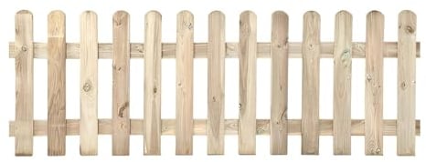 Primal Internet GmbH Holzzaun 80 cm hoch 180 breit | Klassischer Gartenzaun, Zaun-Elemente aus Holz, Brown