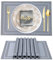 ARTAND Tovagliette Americane Lavabili Set di 8 Colazione Sottopiatti Plastica Intrecciato Tovaglietta Personalizzate - Set di 8, 01 Grigio Argento