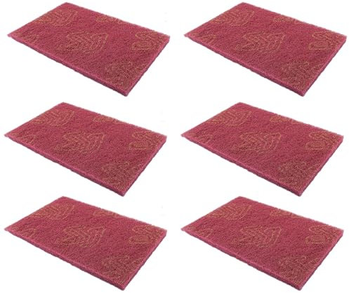 Litoexpe 6 Pcs 7447 Fine General Purpose Scuff Pads Sanding Hand Pads for Paint Prep, Scuffing, Scouring, Sanding