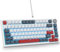 SbocKeeb V400 Custom Gaming Keyboard 75 percent Hot-Swappable, 75% Wired Mechanical RGB Keyboard with Gasket and Sound Absorbing Pads Programmable American QWERTY for Mac/Win V400 Gray white