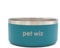 Stainless Steel Double Walled Dog Bowls | Durable, Non-slip & Dishwasher Safe Pet Bowl with Powder Coating Colour | Available in 900ml and 1900ml, in Grey or Teal (Teal, 900ml)