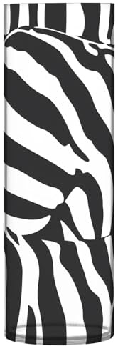 Blumenvase, Zebra-Textur, unzerbrechlich, dekorativ, modern, Kunststoffvase für Büro, Zuhause, Meeting