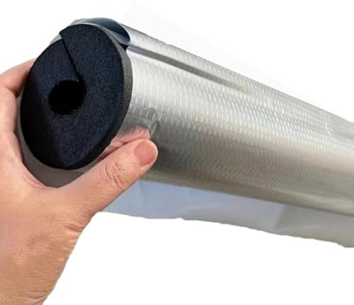 Manchon de Tuyau D'isolation Antigel, Mousse Tube pour Extérieur Conduite d'eau ID 22 mm-110 mm Isolation Tuyaux Chauffage Antigel Manchon Chaleur Préservation Auto-adhésif(ID48mm xT20mm)