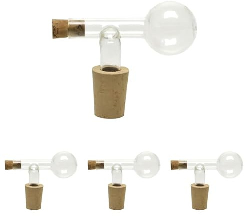 Bottle Master LOOK - Glas-Portionierer für Edelbrände - 2,0 cl. : 20 ml. für 0,5-0,7 lt. Flaschen, Braun (Packung mit 4)