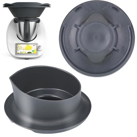Gobelet doseur pour Thermomix TM5 TM6, 100 ml, couvercle doseur, compatible avec les accessoires Thermomix Vorwerk, TM5 TM6, avec graduation de 100 ml et 50 ml, verre doseur pour Thermomix TM5 Vorwerk