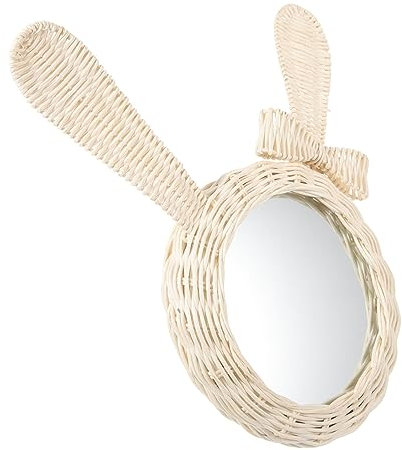 Alipis Wandspiegel Mit Rattandeckung Hochwertiger Hängespiegel Für Badezimmer Wohnzimmer Und Flur Dekorativer Kosmetikspiegel Im Nordischen Stil Vielseitig Und Stilvoll Als Wandkunst