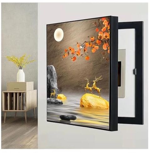 LSSHQ Stromzähler-Abdeckung Dekorative Malerei Heim-Schalttafel-Dekoration Innen-Stromzählerabdeckung Gemälde Verstecken Verteilerkasten Dekorative(B,35x45cm)