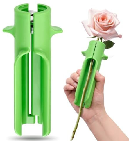 Rosendorn Stripper Werkzeug, Dornenentferner für Rosen, Blattabisolierwerkzeug, Blumenreiniger, Schneider, für Blumenladen, Gartenarbeit, Blumen, Entfernung von Blättern (ist grün)