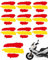 CHBCD 10 pegatinas de la bandera de España | Pegatinas de vinilo con nombre de bandera española personalizadas para coches, motos, scooters, quads, vehículos todo terreno, bicicletas, cascos