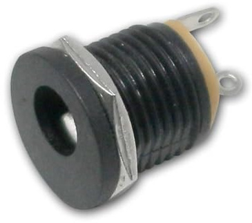 world-trading-net DC-Einbaubuchse 5,5 x 2,5 mm, Befestigungsmutter, Strombuchse für Netzteilanschluss, Montagebuchse für Laptop, Industrie, DIY & Elektronikprojekte