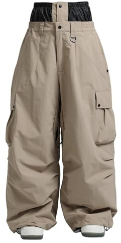 GSOU SNOW Donna Uomo Pantaloni Snowboard 20K Impermeabile Baggy Neve