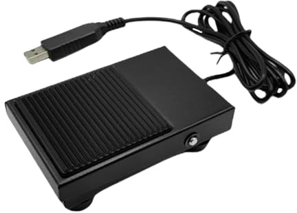 LeeQinersw USB-Fußpedal, Fußschalter, Ersatzausrüstung, Computer-, Maus, Freisprecheinrichtung, Musik, Seitenwender, 1.5 M Kabel