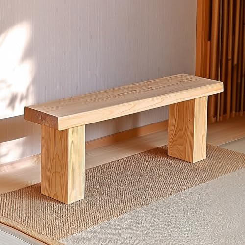 CLLXDZ 5 cm Holzbank, Rustikale Landhaus-küchenbank, Flurbank für Küche, Wohnzimmer, Flur, Fußende des Bettes(60cm/24in)