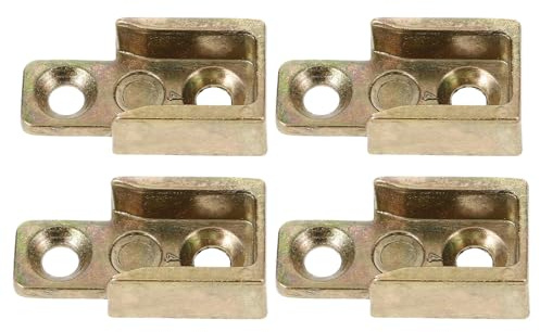 SHINEOFI 4Pcs Zinc Alloy Casement Window Lock Striker Plates with Keeper Security Parts for Windows Enhanced for Home and Office Use