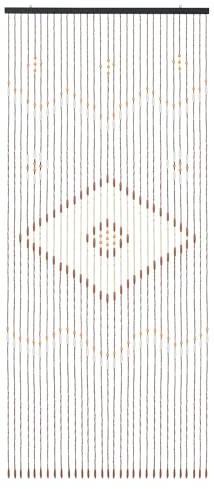 HHEMSTD Bamboo Wooden Beaded Door Curtain, Bohemian Hanging Bead Screen Room Divider, Chocolate Colour Decorative String Curtain for Doorway Bedroom Kitchen Window, 90 x 208cm