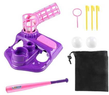ZYIHNIRB Baseball Wurfmaschine für Kinder, Schlagmaschine, Unterhaltungsgeschenk, Spiele, Weihnachten, Einziehbarer Baseballschläger, Stil A