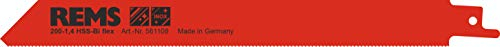 REMS 561108 – Klinge Metall hss-bi Sägeblatt 200 – 1,4 mm rot 5U