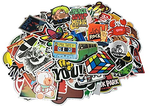 Baybuy Random Sticker 50-500pcs Variety Vinyl Car Sticker Motorcycle Bicycle Luggage Decal Graffiti Patches Skateboard Stickers for Laptop Stickers (500pcs)