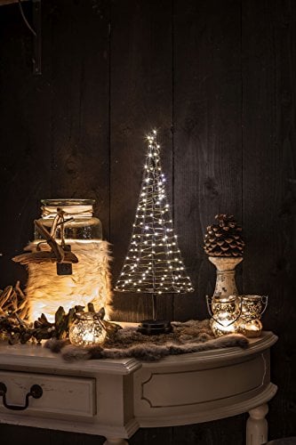 Christmas United LED Weihnachtsbaum 120 LED innen 50cm Metall silber