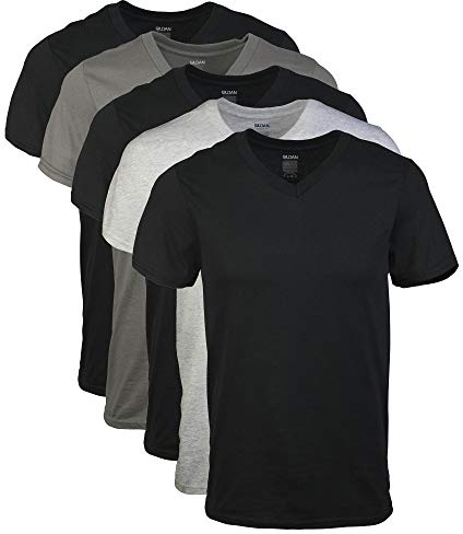 Gildan Men's V-Neck T-Shirts, Multipack, Style G1103 Undershirt