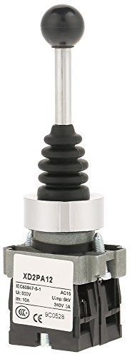 Joystick Bloccato 2NO, Interruttore a 2 Posizioni Interruttore a Joystick con Blocco a Chiave per XD2PA12 AC 3000V