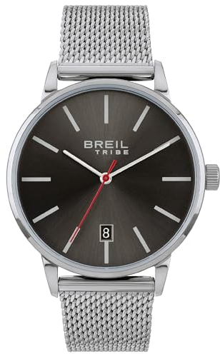 Breil Avery Herren Armbanduhr aus Edelstahl in der Farbe Silber-Gun 41mm, Wasserdichtigkeit: 3Bar, EW0516