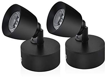 Bonlux 12V LED Spot Leselicht Mit Schalter - 3W Warmweiß 3000K Lampe für Wohnmobil, Wohnwagen, Camper, Reisemobil, Caravan, Boot - 2 Stück