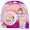 Set pelle princesses Disney Assiette plate + assiette Cupo + verres 0,2 l avec porte-clé paillettes