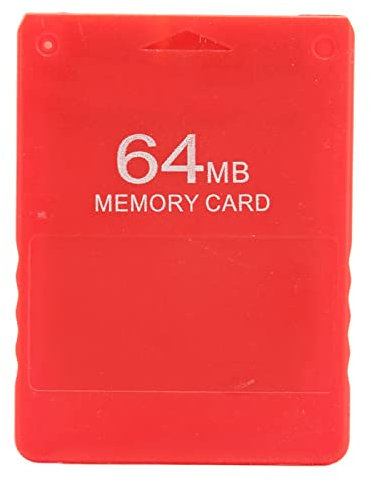 Tarjeta de Memoria para PS2, Tarjeta de Memoria de Juego de Alta Velocidad de 64 MB FMCB V1.966 Tarjeta de Datos Externa de Videojuego Plug and Play para Consola de Juegos 2(Rojo)