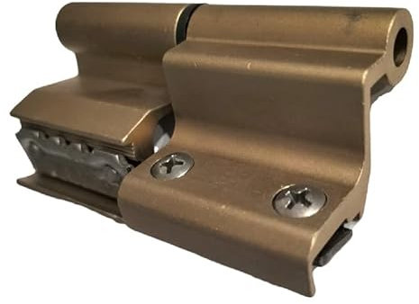 Cerniera a 2 ali Morsa+ Savio 1123.11, per profilo R40/50 terza anta, portata 80-90 Kg, finitura BRONZO