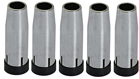 RIVERWELD MIG MAG Ugello conico per gas 145.0080 Spessore parete in ottone 1,5 mm per torcia di saldatura CO2 24KD MB24 Confezione da 5 pezzi