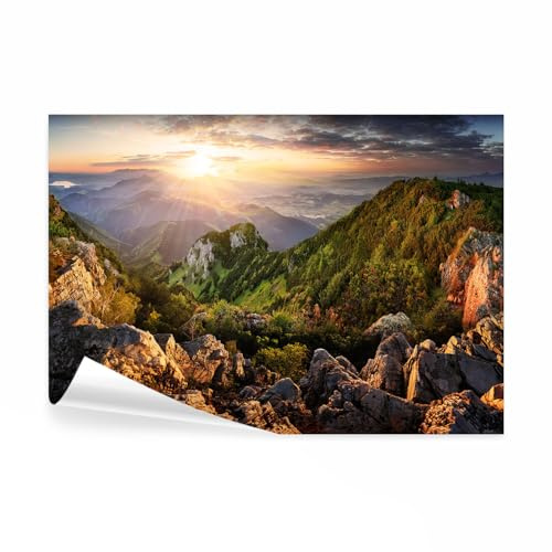decomonkey Fototapete Landschaft, 400x280 cm, Natur Berge Gebirge, Vlies | Schlafzimmer, Wohnzimmer, Tapete, Fototapeten, Tapeten, Vliestapete, Wandtapete, moderne, Wand, Wandbild