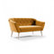 Bettso - Sofa 2-Sitzer - Velours Stoff, Couch 2-er, Couchgarnitur, Sofagarnitur, Polstersofa, Scandinavian Design Kollektion, Holzfüße (140 cm x 75 cm x 74 cm) Viva 2 (Gelb (R41))