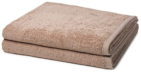 Ross - 2 teiliges Frottier-Set - Vita (2 X Duschtuch im Set) - 520 g/m2 - Baumwolle - Walkfrottee - saugstark - weich und flauschig - Cappuccino