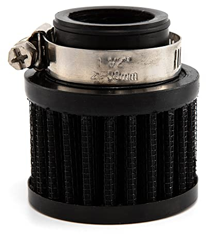 Interfaccia universale Filtri olio aria moto 25mm Filtro aspirazione aria fredda auto Sfiato turbo Sfiato carter (Nero 25MM)